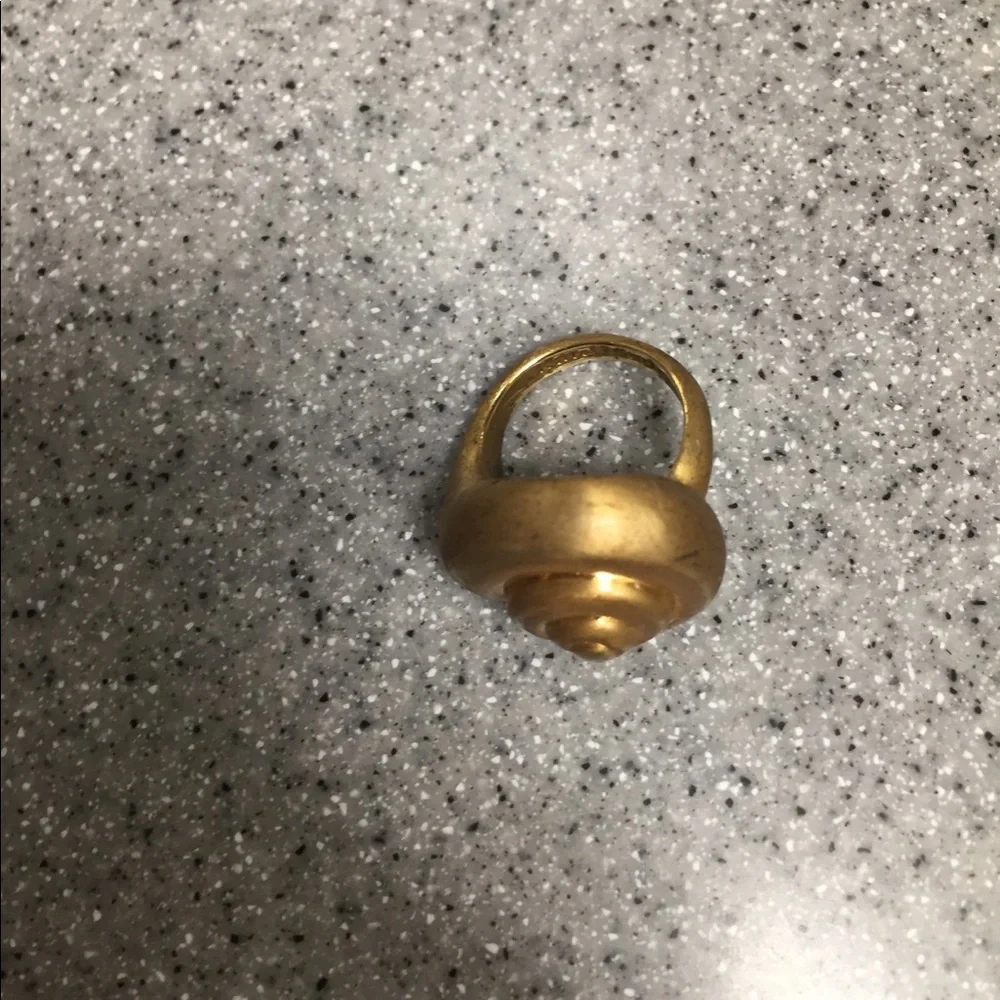 KATE SPADE sz 6 gold-finish “under the sea” ring